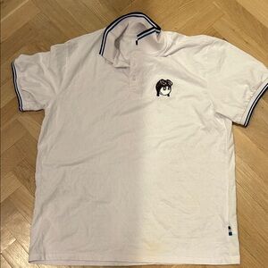 White Polo Shirt with Contrast Trim